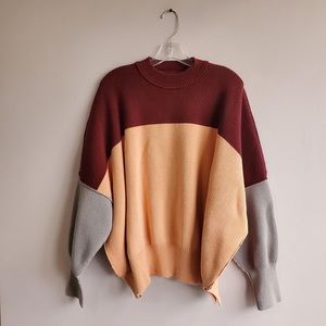 FREE PEOPLE Easy Street Color Block Sweater